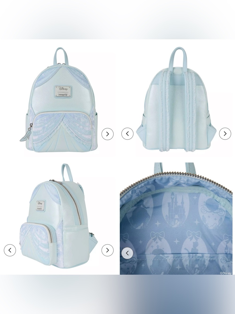 NWOT Loungefly Disney Cinderella Dress
Figural Mini Backpack